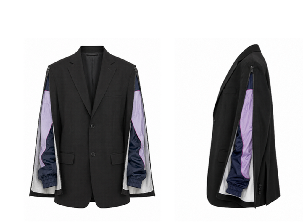 Zip-Sleeve Tailored Blazer